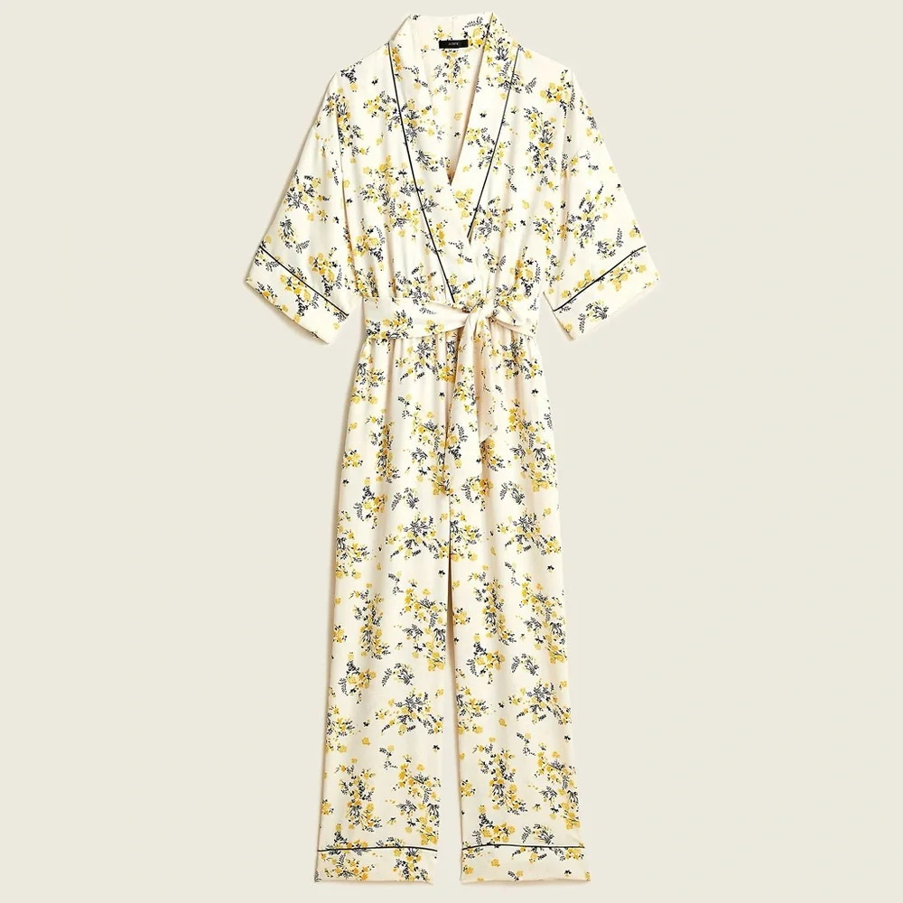 NWT J. Crew Easy-luxe eco jumpsuit in budding floral size XS spring cottagecore